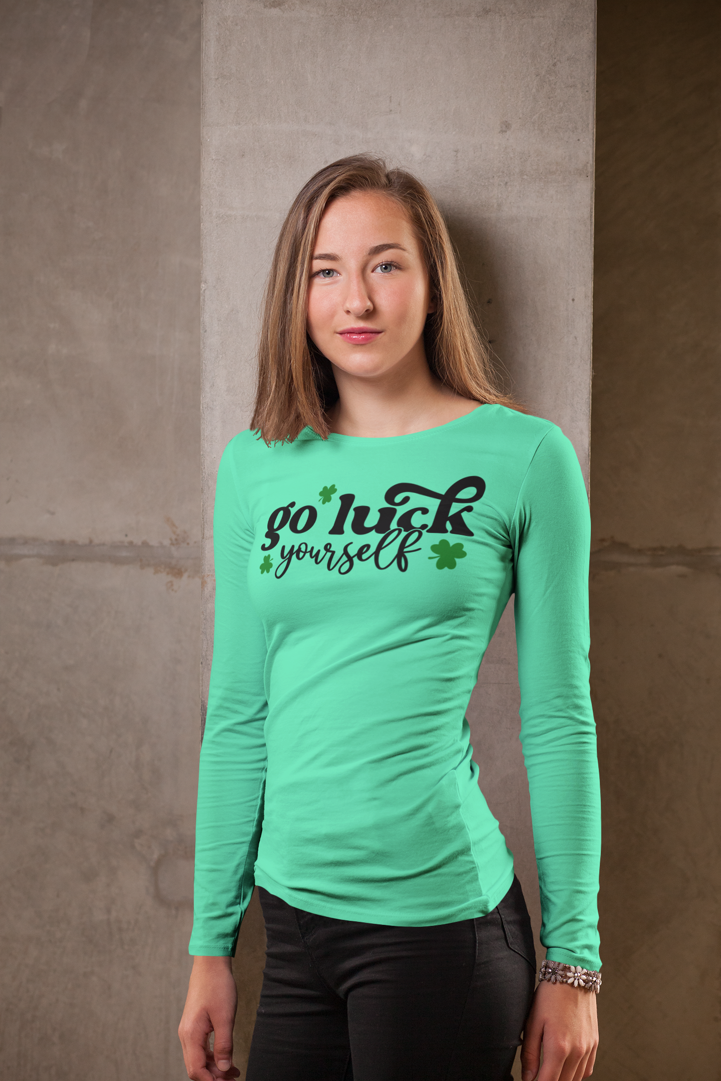 Go Luck Yourself Regular & Plus Long or Short Sleeve Graphic Tee