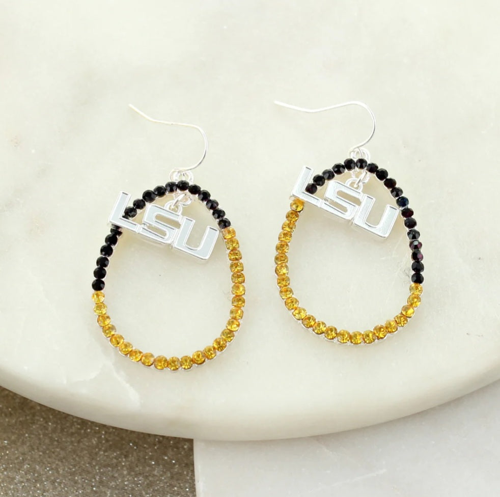 Your Favorite Collegiate Team's Crystal Loop Earrings