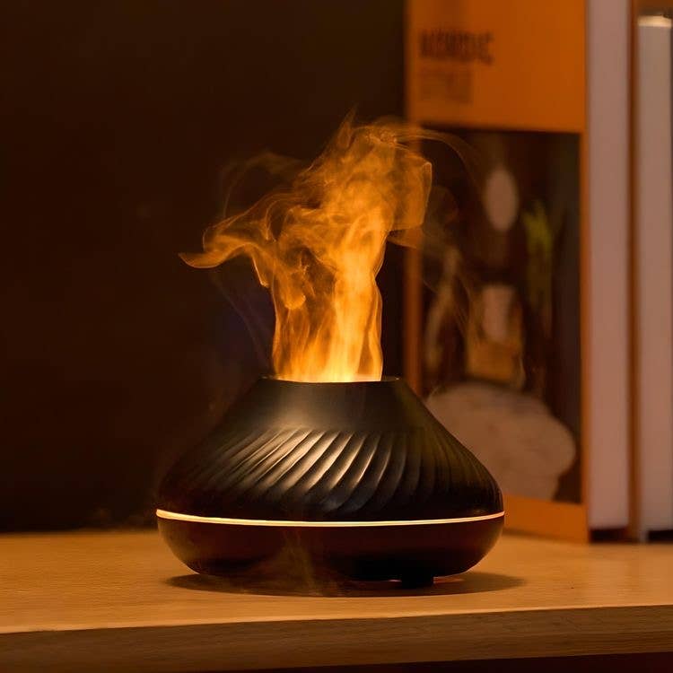 Flame Aroma Diffuser Black - 130 Ml