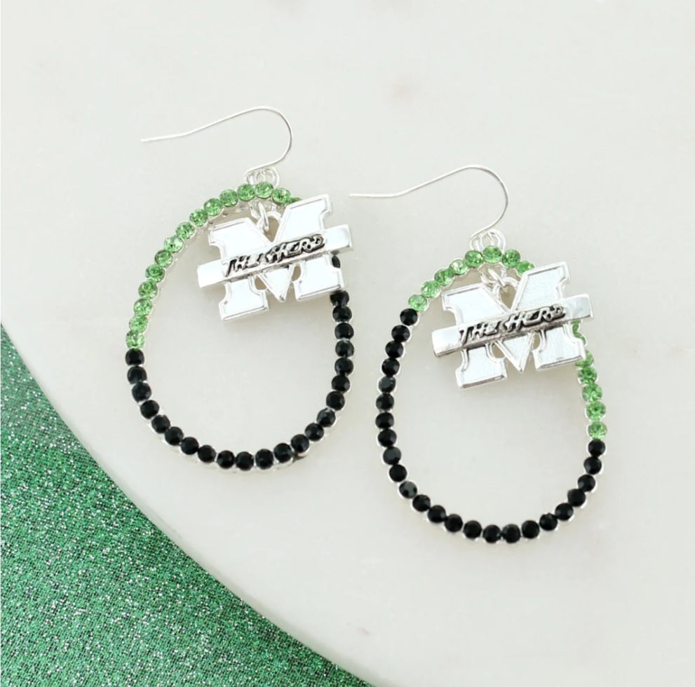 Your Favorite Collegiate Team's Crystal Loop Earrings