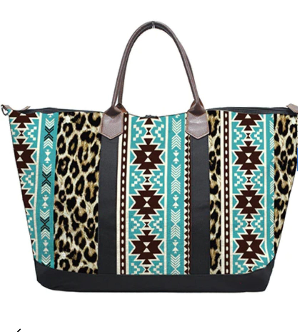 Tribal Cheetah Large Weekender Bag