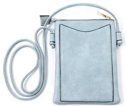 Blue - Heart Cut Crossbody Cellphone Bags