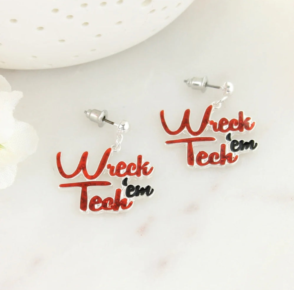 Your Favorite Collegiate Team's Slogan Earrings