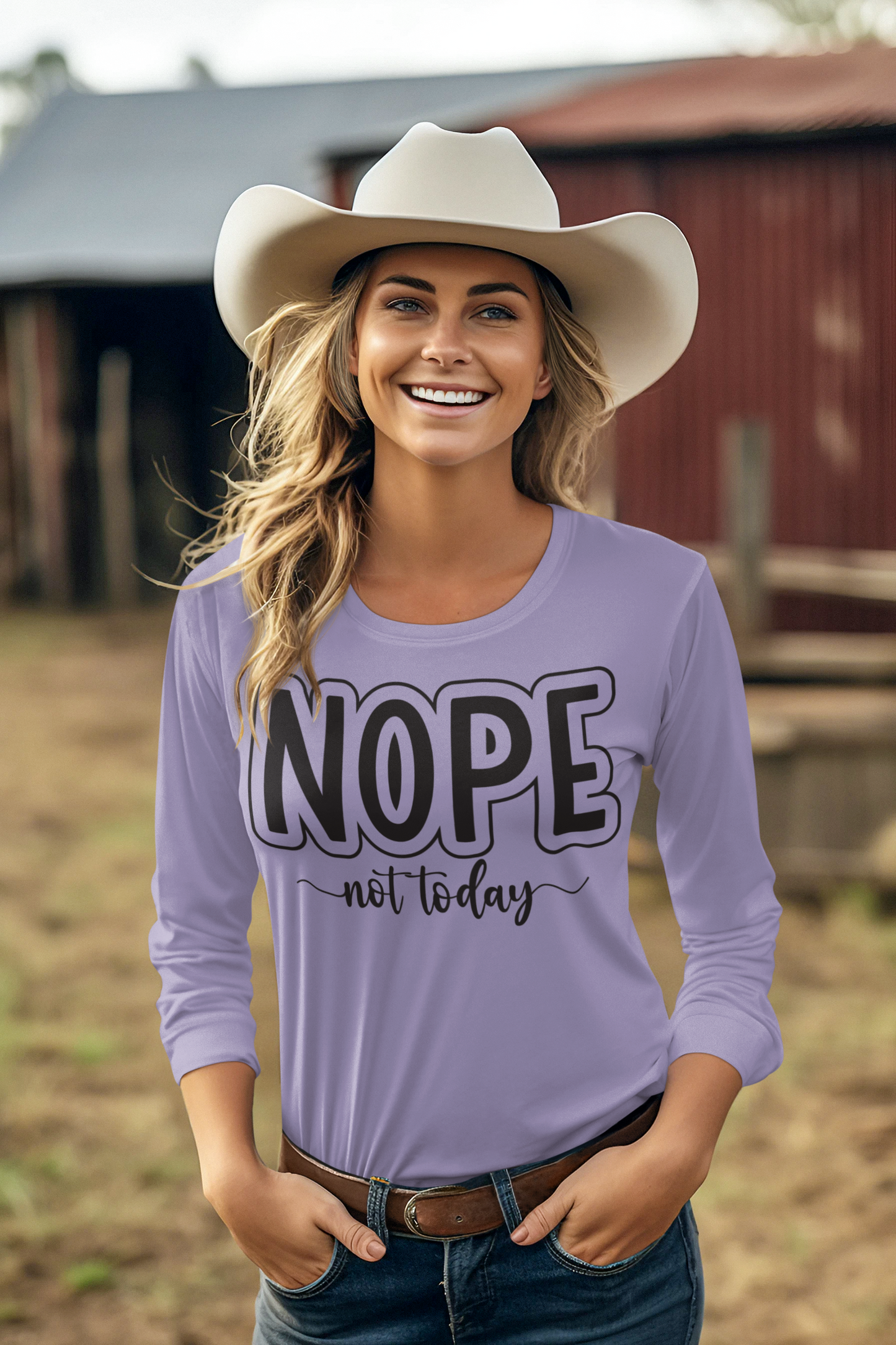 Nope Not Today Long Sleeve Tee