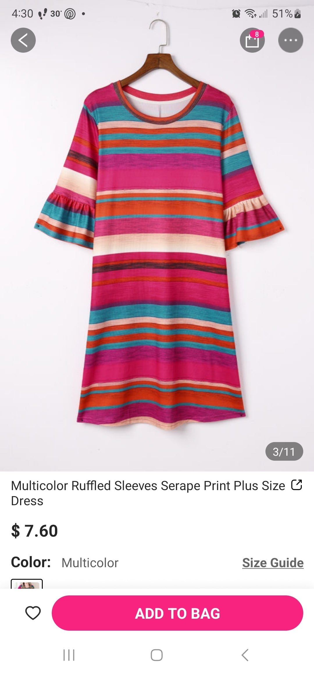 Multicolor Serape Dress