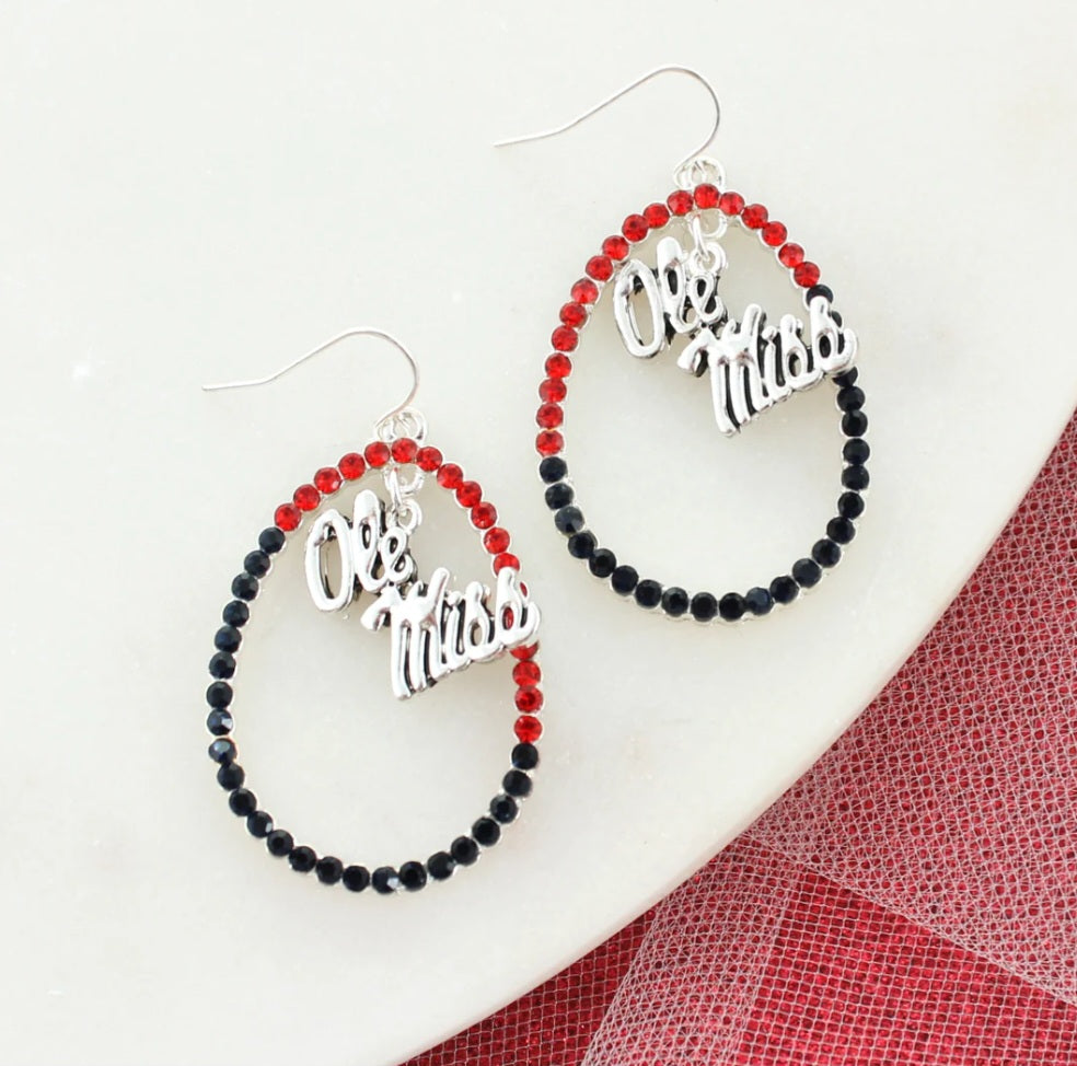 Your Favorite Collegiate Team's Crystal Loop Earrings