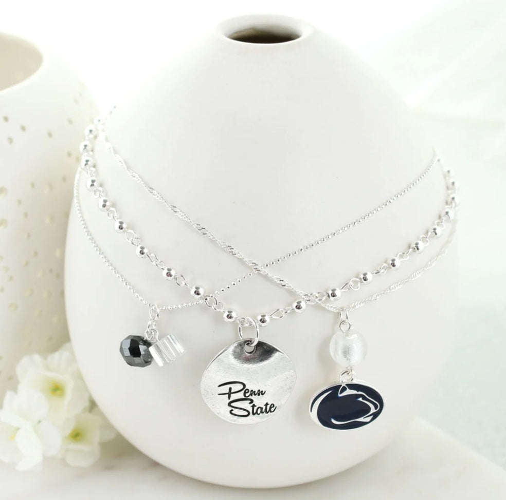 Your Favorite Collegiate Team's Disc Logo & Slogan Cluster Necklace