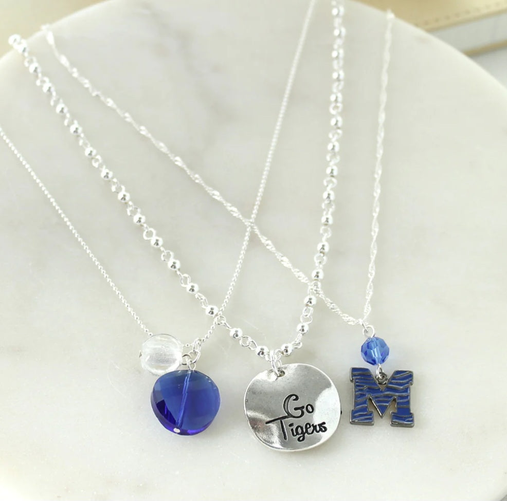 Your Favorite Collegiate Team's Disc Logo & Slogan Cluster Necklace
