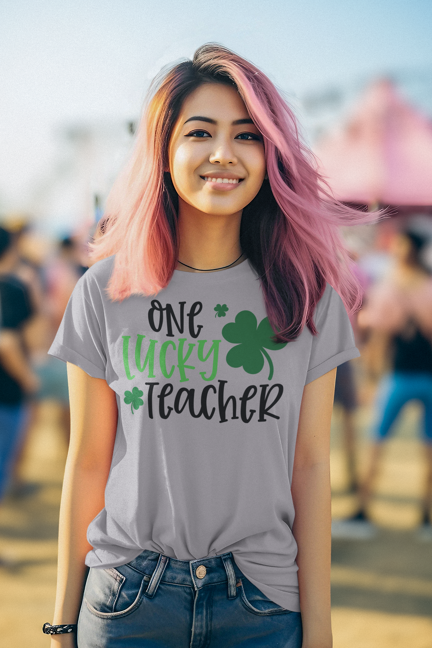 One Lucky Teacher Tee Shirt