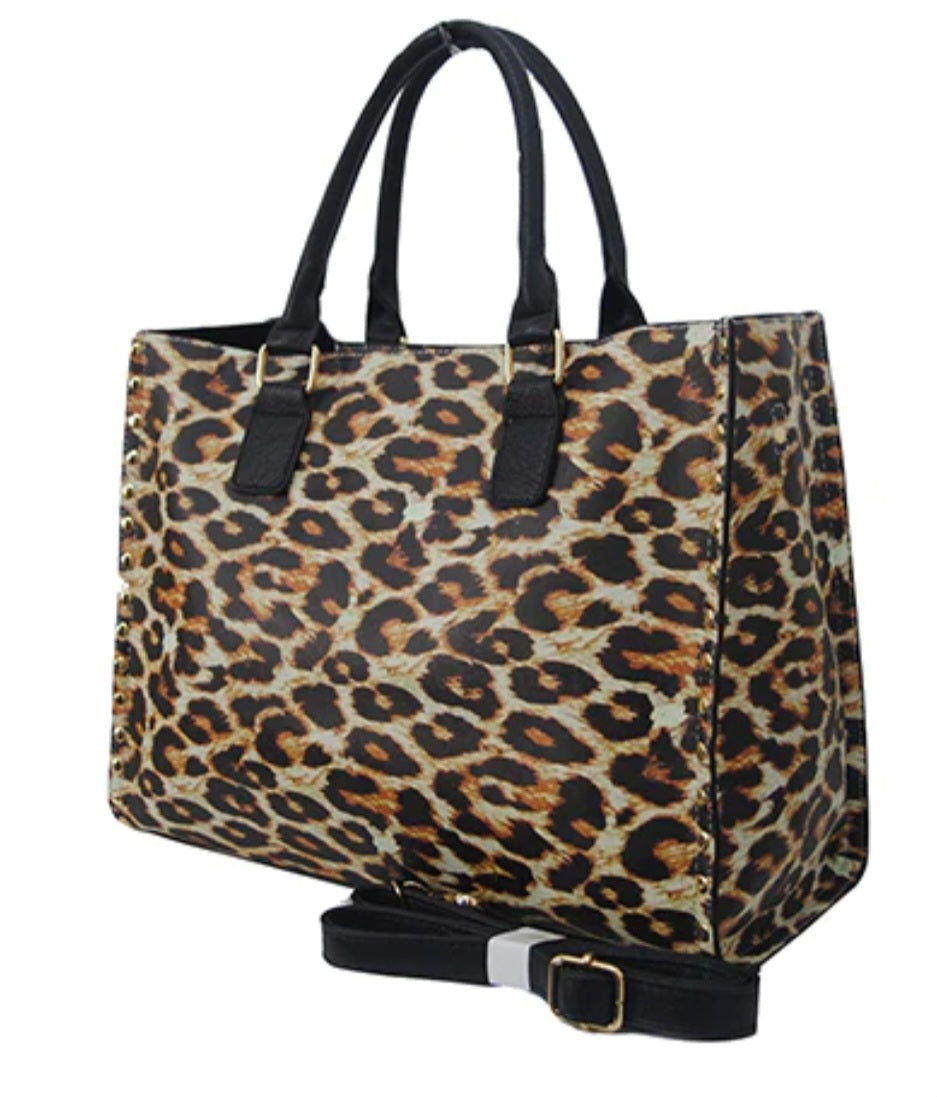 Wild Leopard 2-n-1 Faux Leather Tassle Bag