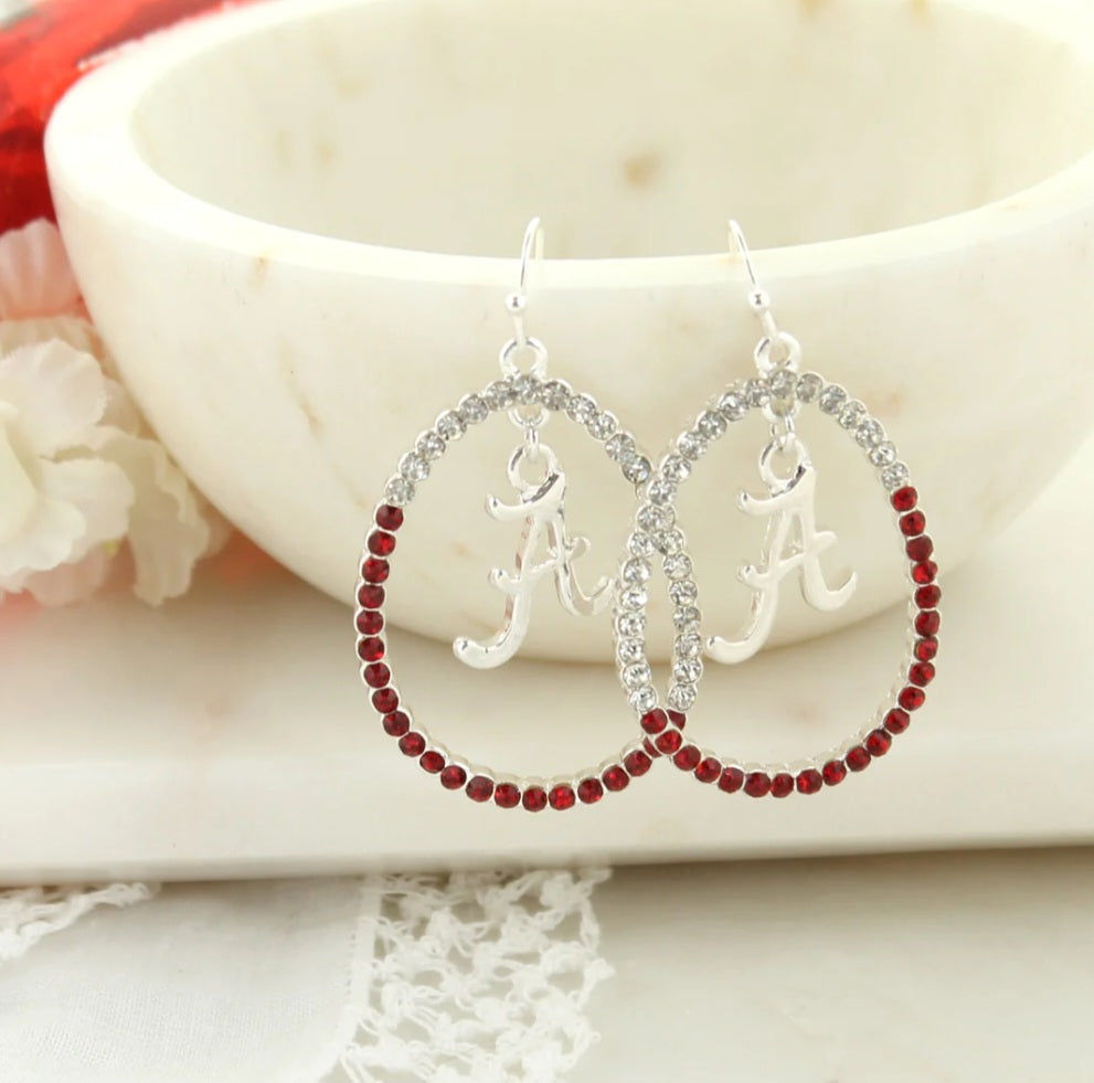 Your Favorite Collegiate Team's Crystal Loop Earrings