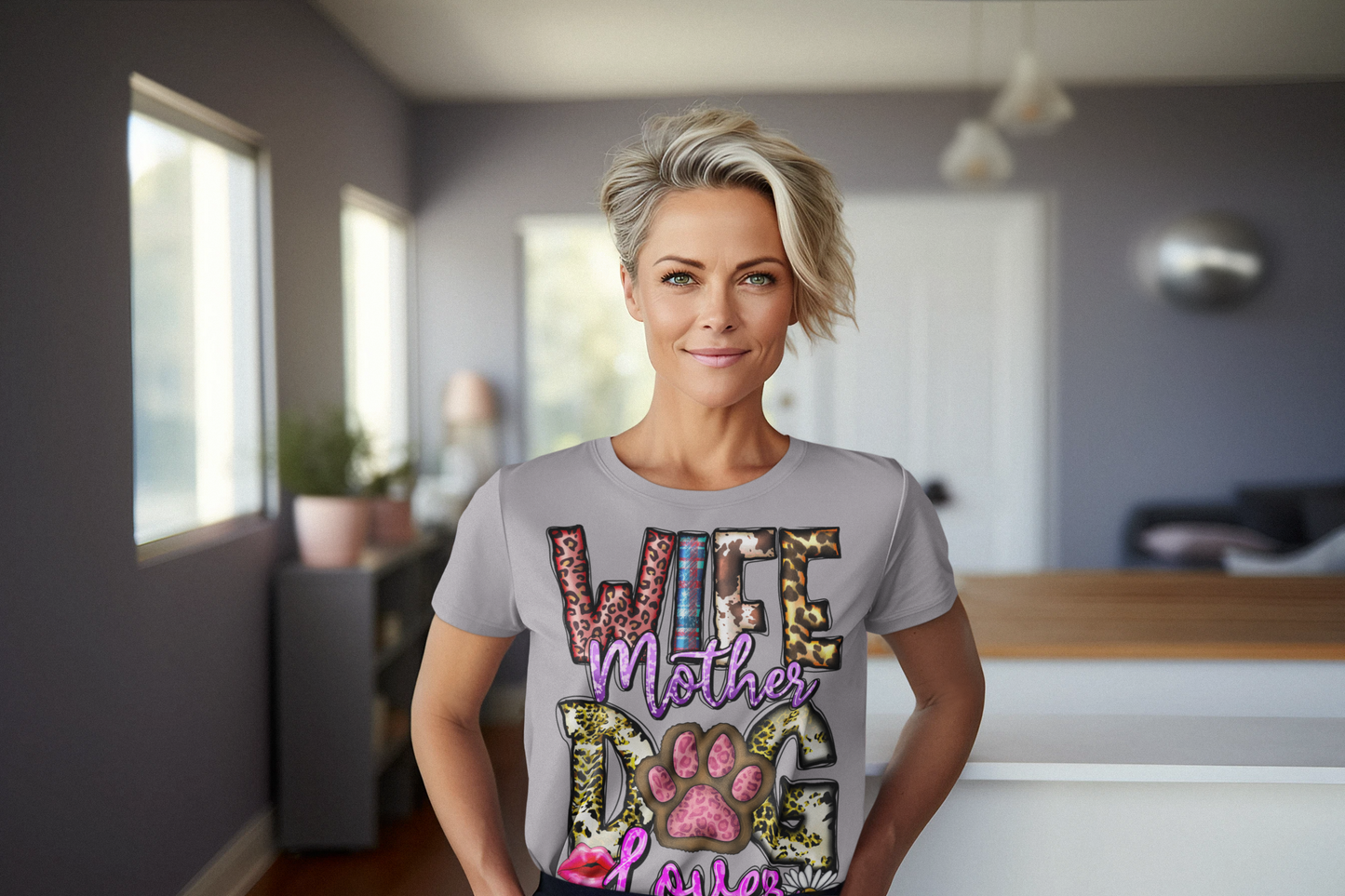 Wife Mother Dog Lover Graphic Tee