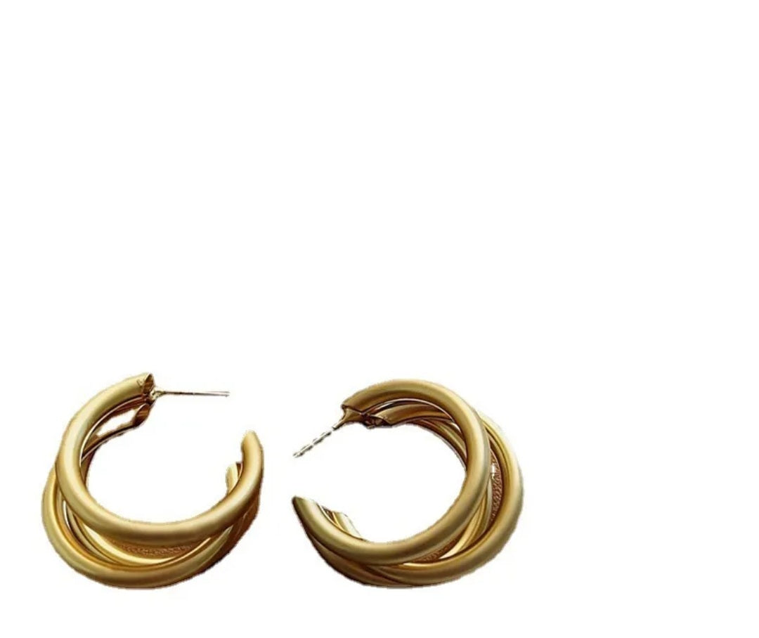 Totally Tubular Gold & Silver Earrings