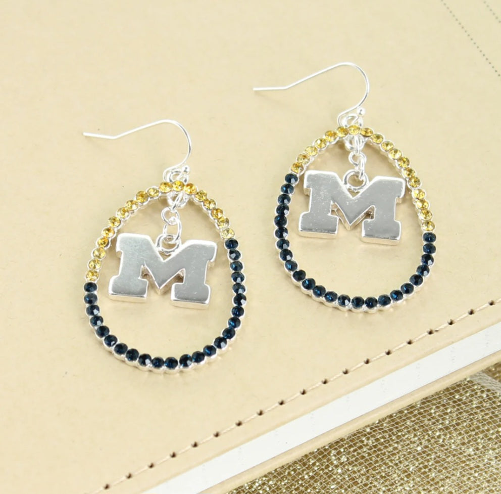 Your Favorite Collegiate Team's Crystal Loop Earrings