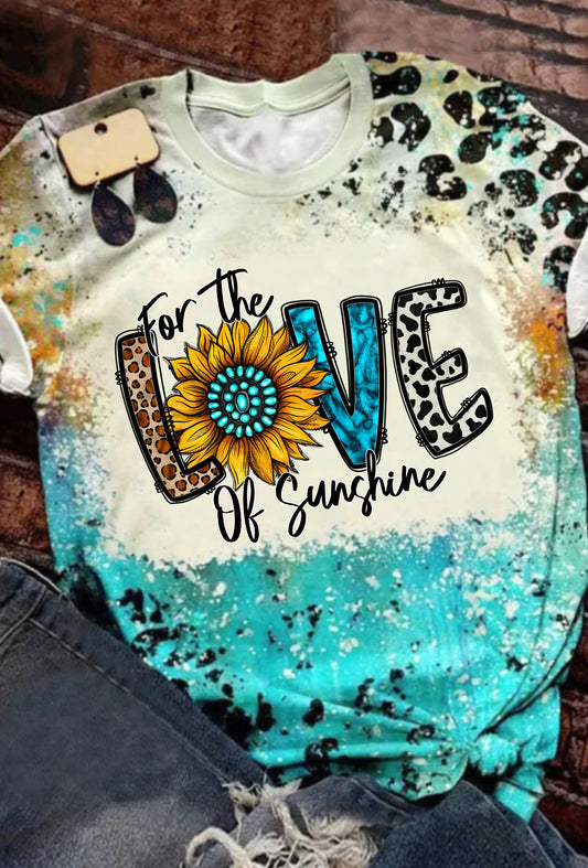 Tie Dye Bleach Graphic Tee For the Love of Sunshine