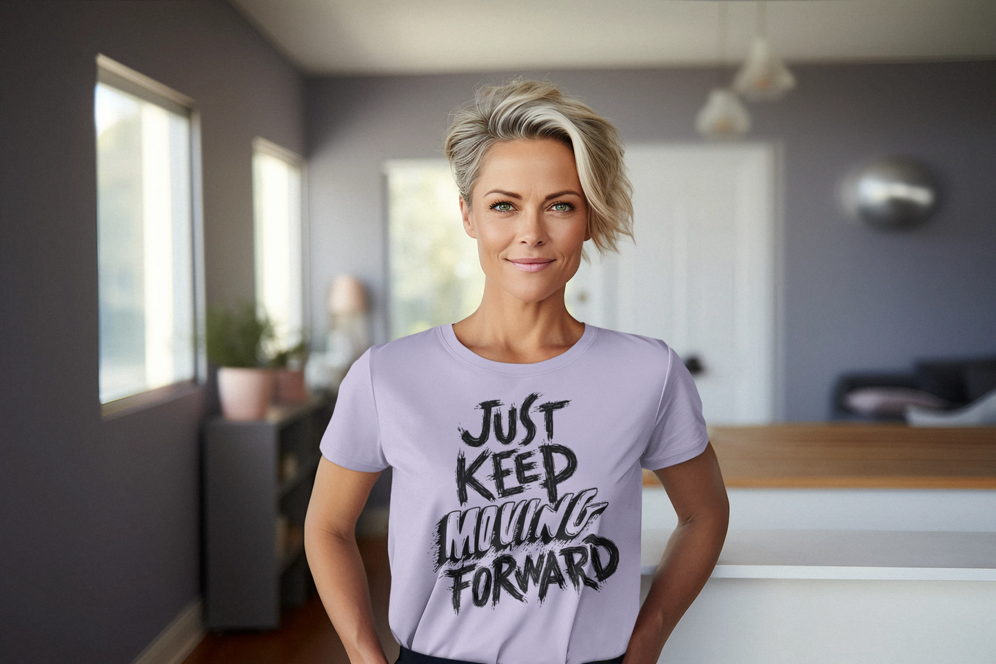 Just Keep Moving Forward Regular & Plus Graphic Tee