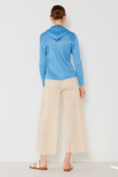 Marina West Swim Pleated Wide-Leg Pants with Side Pleat Detail