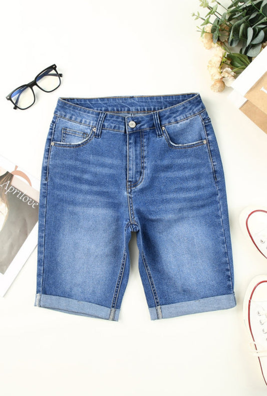 Denim Bermuda Shorts