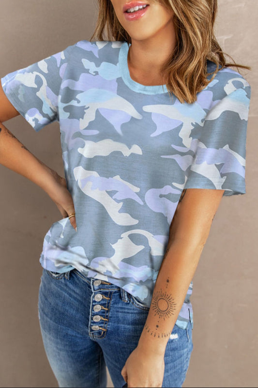 Womens Short Sleeve Camo Shirt