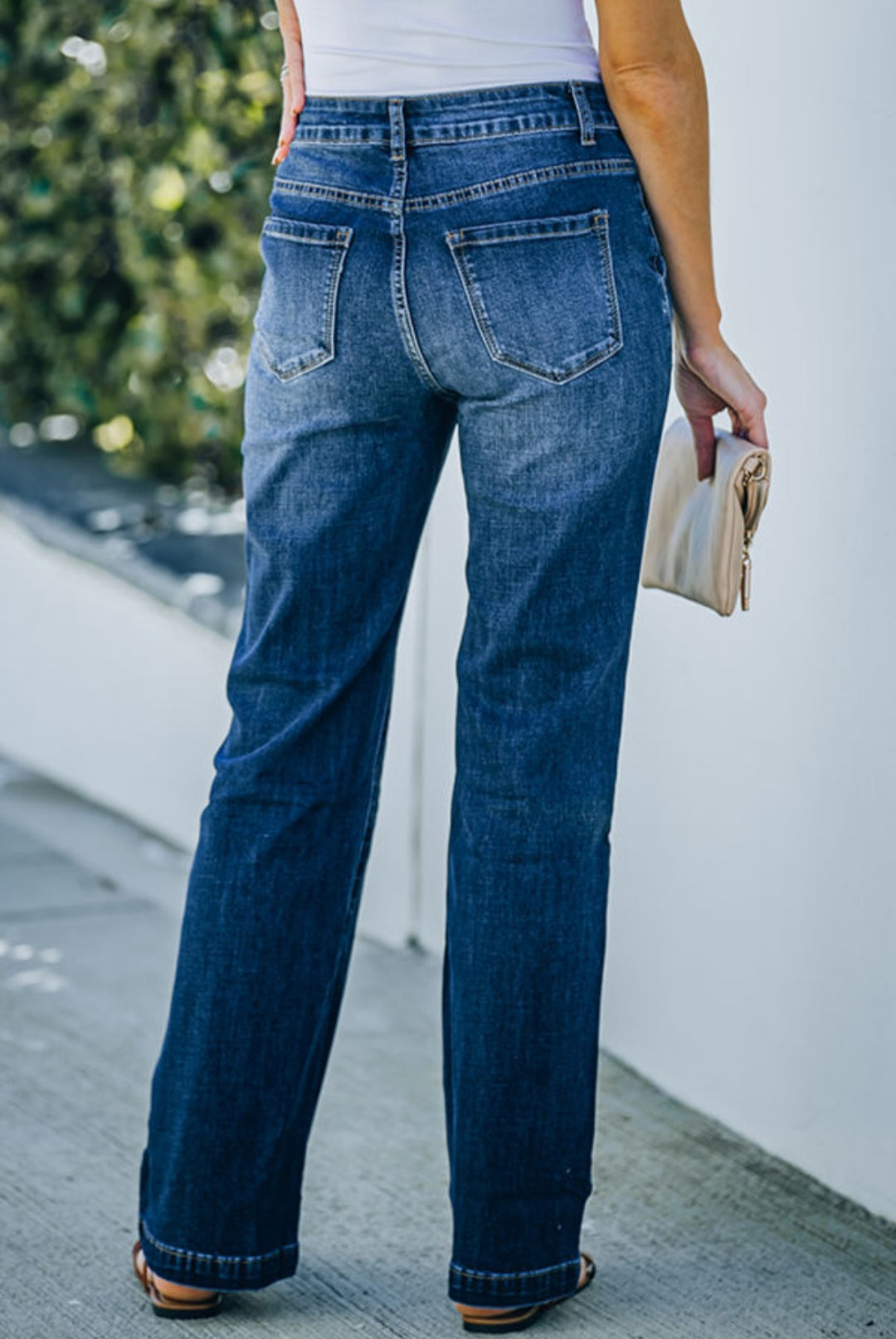 Blue Denim High Rise Jeans