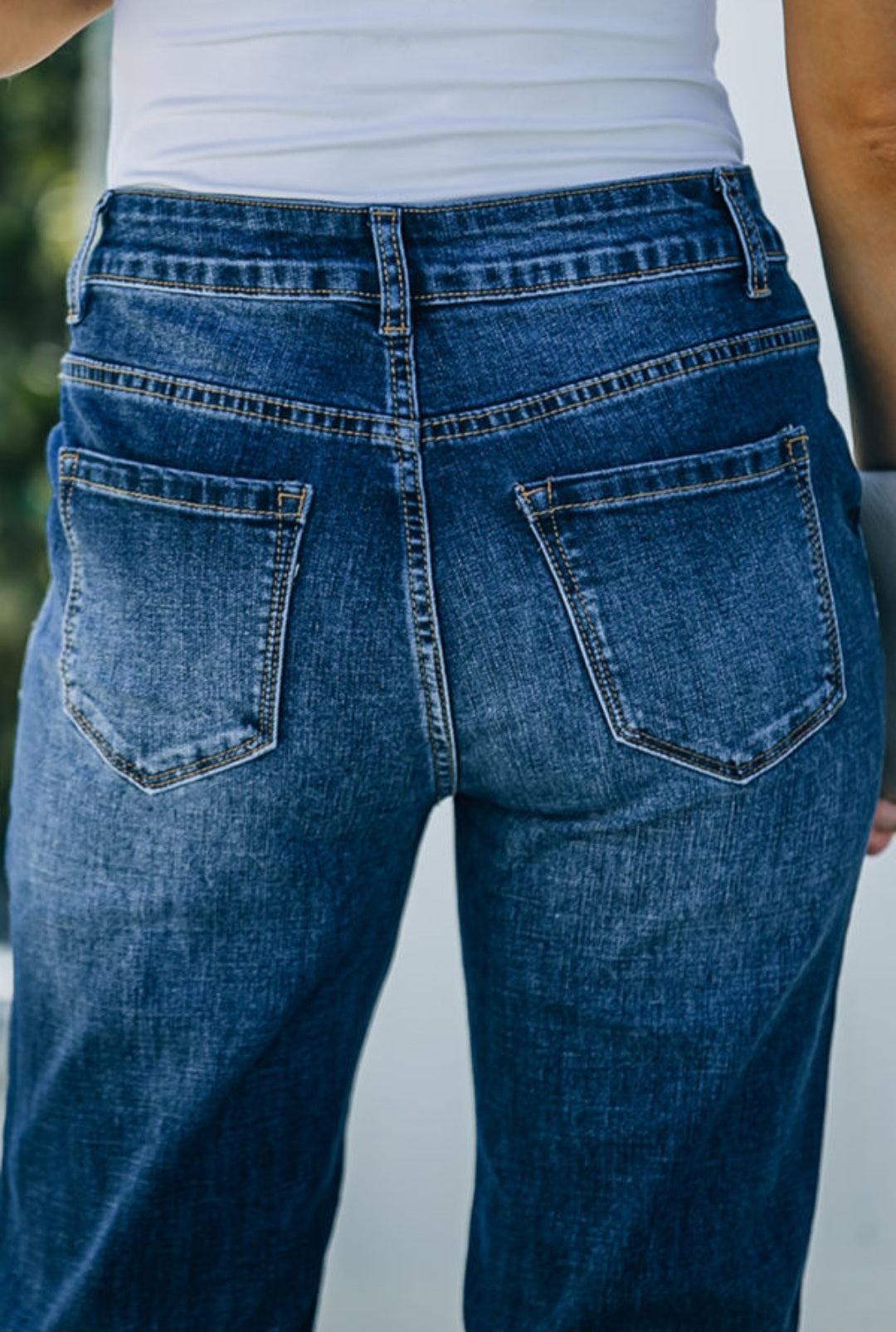 Blue Denim High Rise Jeans