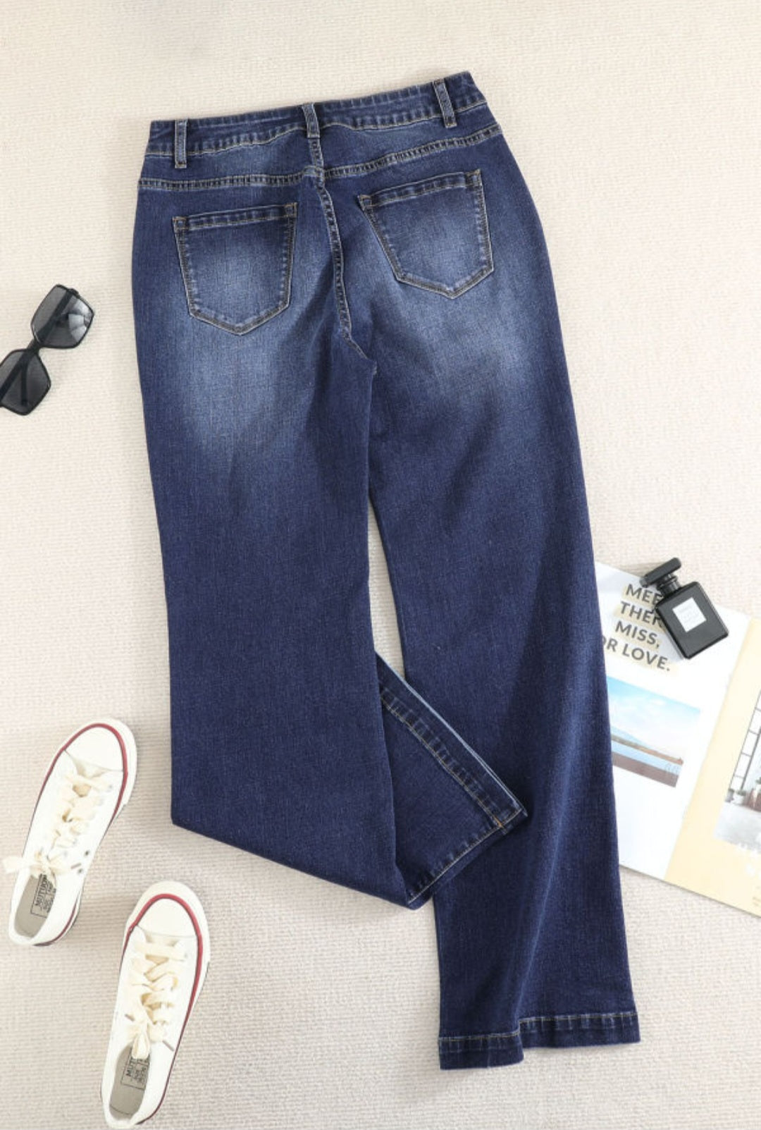 Blue Denim High Rise Jeans