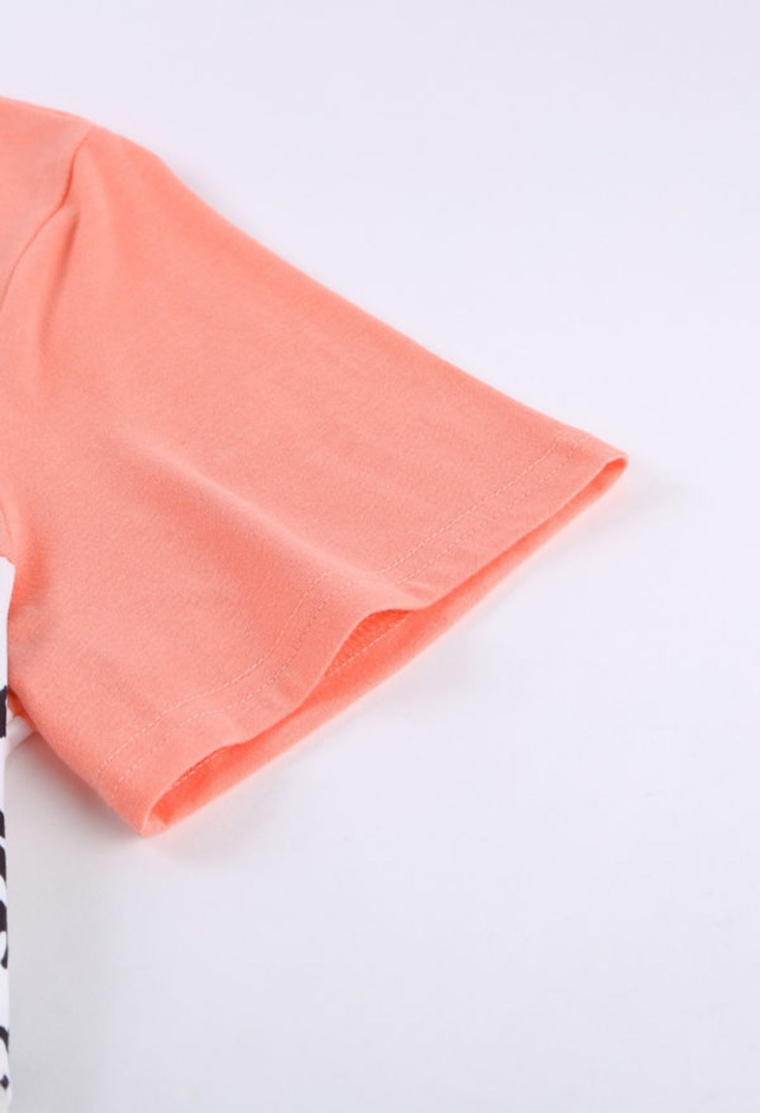 Red Color Block Splicing Top